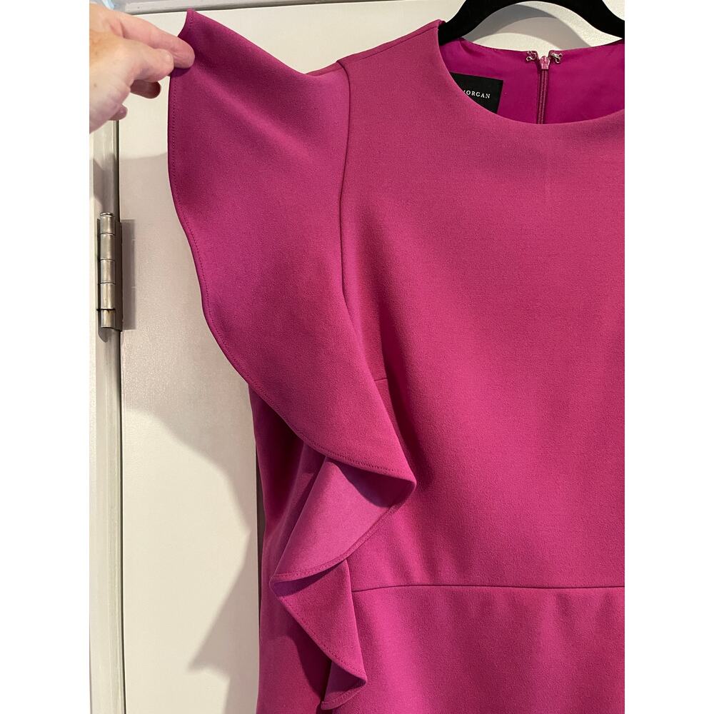 Donna Morgan Raspberry Ruffled Sleeves Shift Dress Plus Size 16 NWT Dressy - Picture 5 of 14